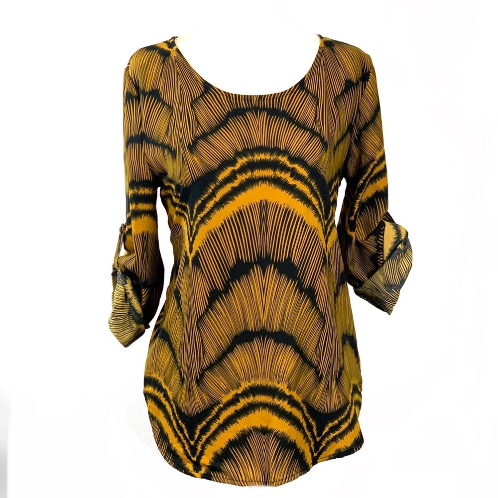 Ovi Yellow & Blue Blouse